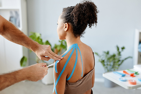 RockTape is a special kind of tape known as kinesiology tape. First used by acupuncturists and chiropractors in Japan, today kinesiology tape is used by practitioners throughout the world to treat injuries and improve sports performance.